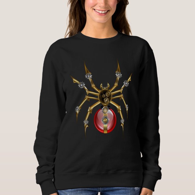 Moletom Aranha-do-galo em preto (Frente)