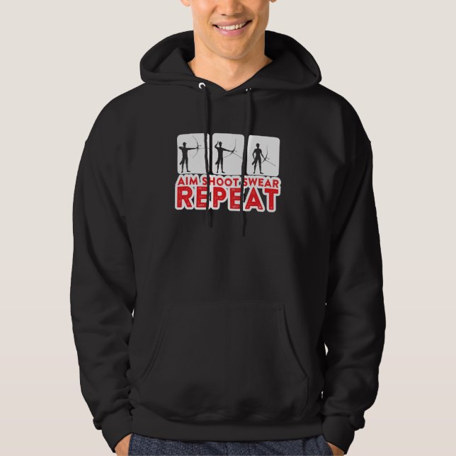 Moletom Archery Aim Shoot Swear Repetir (Frente)