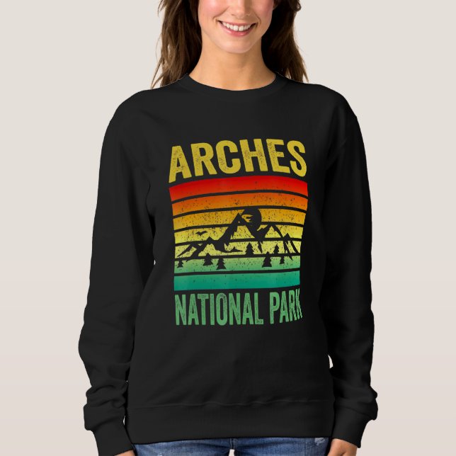 Moletom Arches National Park Moab Utah Retro Sunset Souven (Frente)