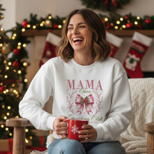 Moletom Arco Coquete Rosa do Clube de Natal da Mamãe Noel