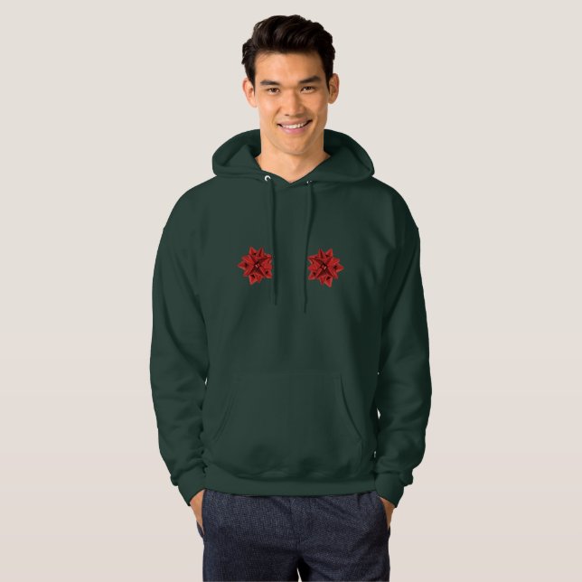 Moletom arco de presente vermelho significa casaco de capu (Frente Completa)