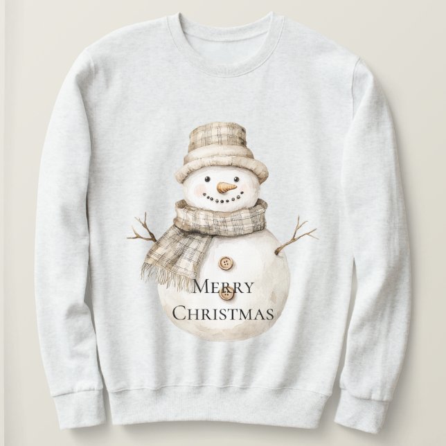 Moletom Arco de Xadrez de Cream de Natal (Frente do Design)