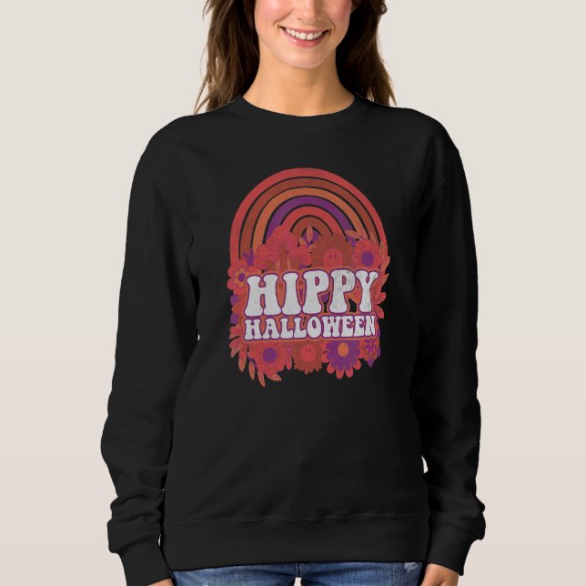 Moletom Arco-íris de Halloween Hippie (Frente)