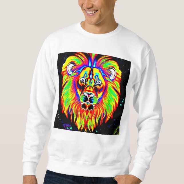 Moletom Arco-Íris Escuro-Leão (Frente)