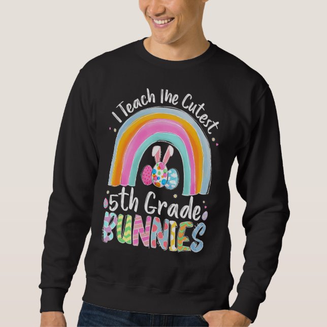 Moletom Arco-Íris Eu Ensino Coelhinhos Mais Pertos 5 Bunny (Frente)