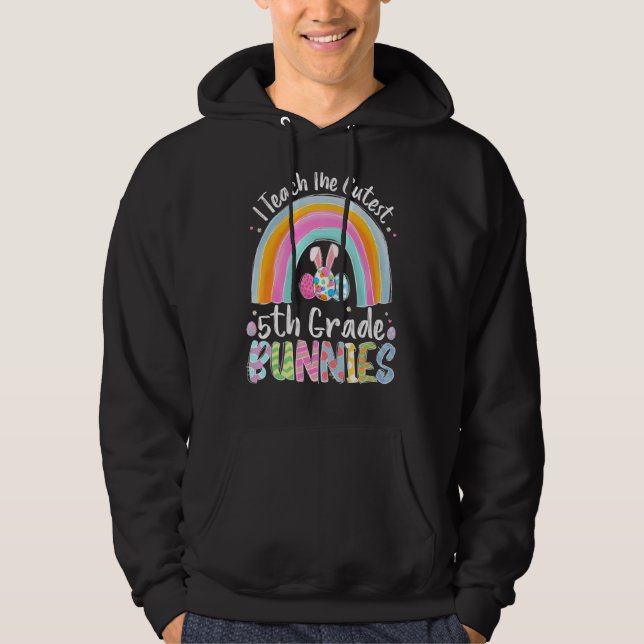 Moletom Arco-Íris Eu Ensino Coelhinhos Mais Pertos 5 Bunny (Frente)