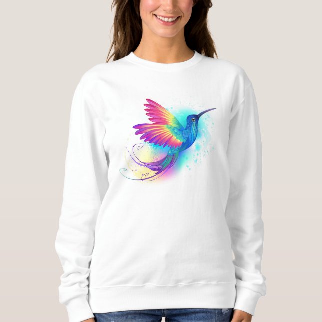 Moletom Arco-Íris Exótico Hummingbird (Frente)