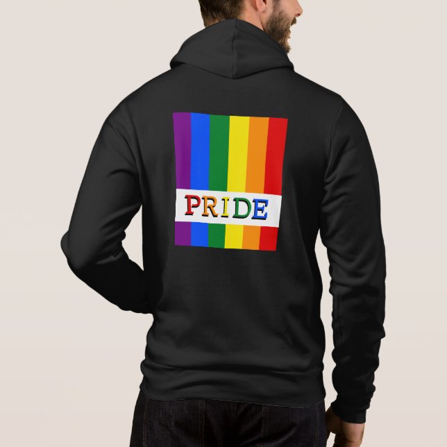 Moletom Arco-íris Hoodie & LGBT, Moda do Orgulho (Verso)