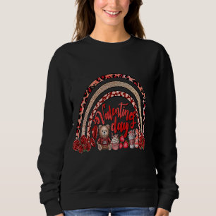 Moletom Arco-íris Leopardo Fofo Rosa Vermelho Ocidental Di
