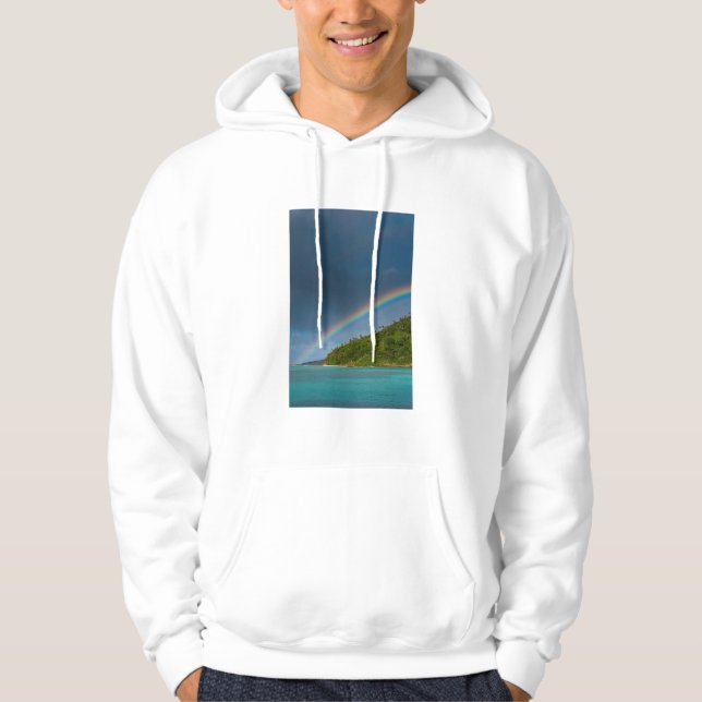 Moletom Arco-íris sobre a ilha, Samoa Americana (Frente)