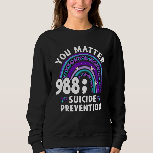 Moletom Arco-Íris Você Importa 988 Awarenes De Prevenção C (Frente)