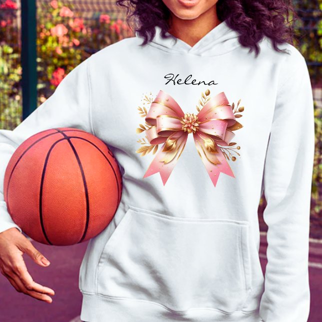 Moletom Arco rosa estético coquetel Nome personalizado Swe (Criador carregado)