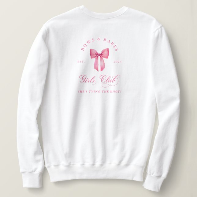 Moletom Arcos e Clube de Meninas Bebês Despedida de Soltei (Verso do Design)