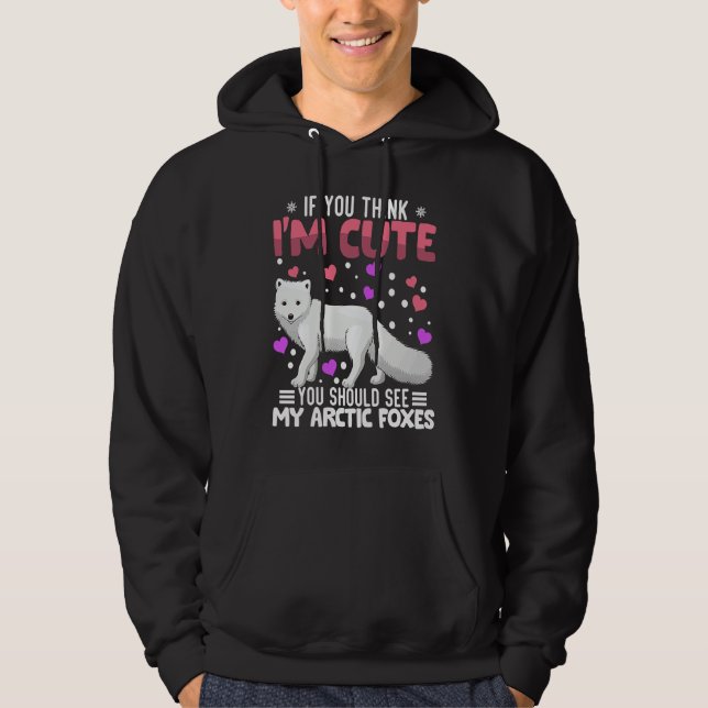 Moletom Arctic Foxes Heart Valentine's Day Animal For Wome (Frente)