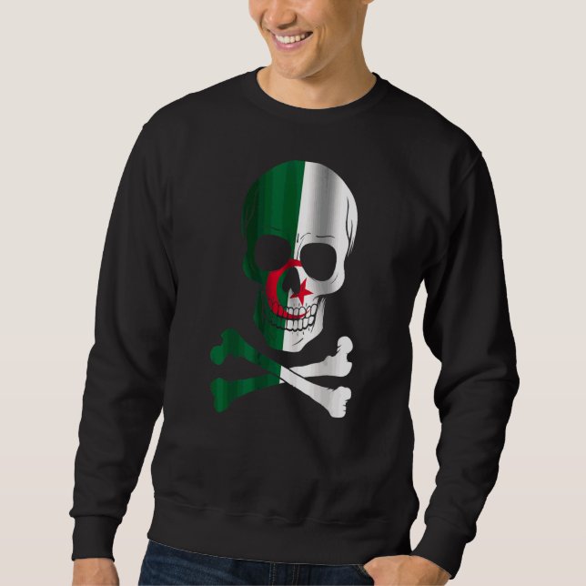 Moletom Argélia Flag Design Skull Flag Argélia (Frente)