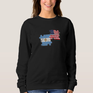Moletom Argentina EUA Bandeira da Pátria Argentino America