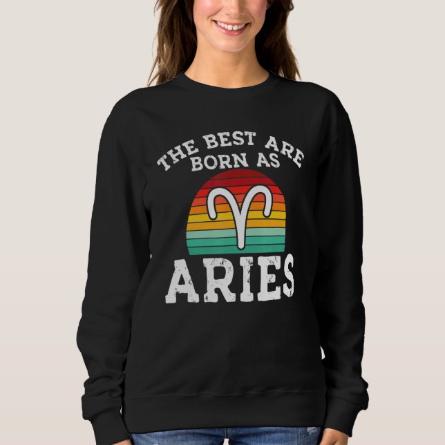 Moletom Aries Março aniversário Retro Aries Z (Frente)