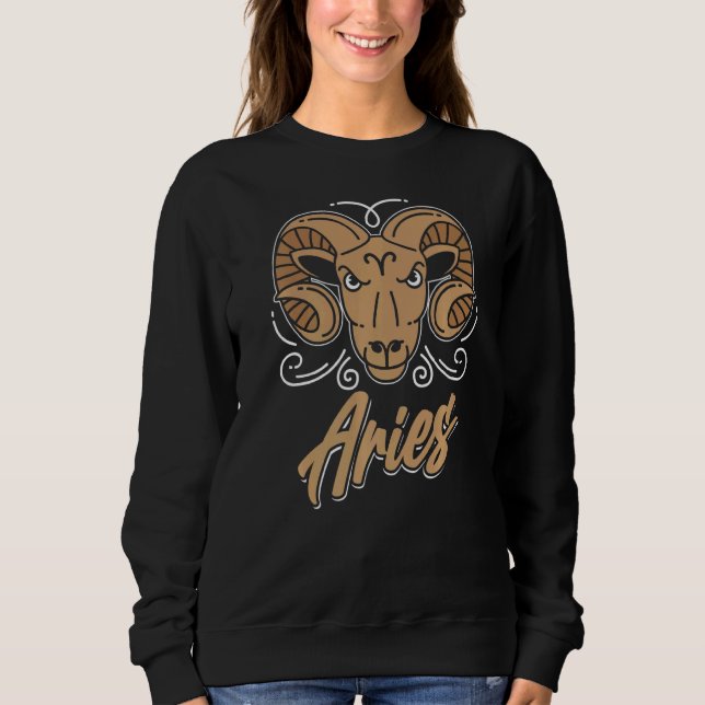 Moletom Aries Sinal de Zodiac Fatos Ram Horoscópio Astrolo (Frente)