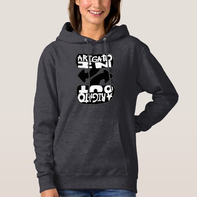 Moletom Arigato In, Arigato Out (black and white) (Frente)