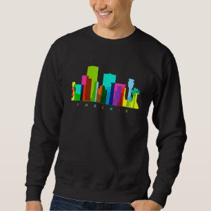 Moletom Arizona Phoenix Skyline Colorida American Cityscap