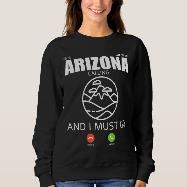Moletom Arizona Travel Camp Vacation Trip Hiking And Backp (Frente)
