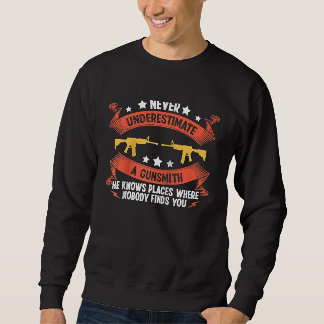 Moletom Arma de armeiro de armeiro de armeiro Citações Rag (Frente)