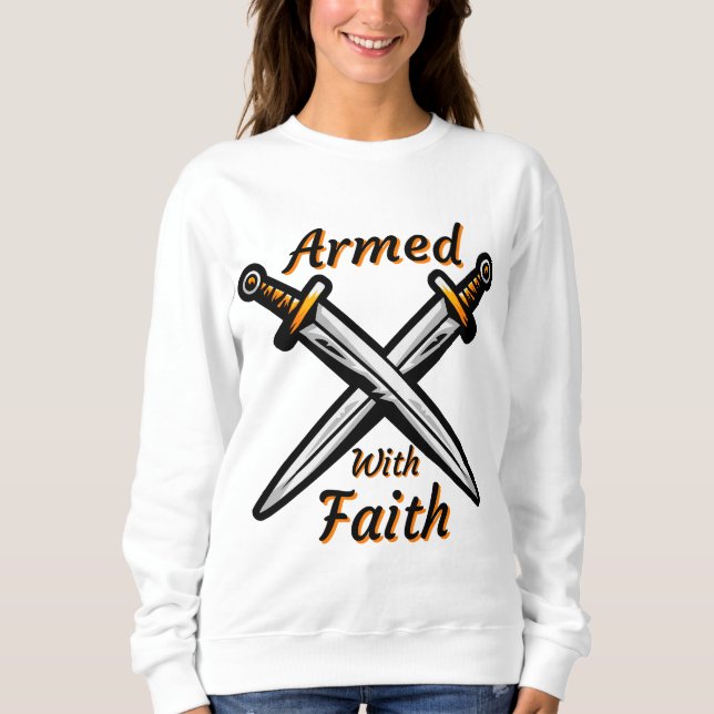 Moletom Armada com fé, citação bíblica feminina (Frente)