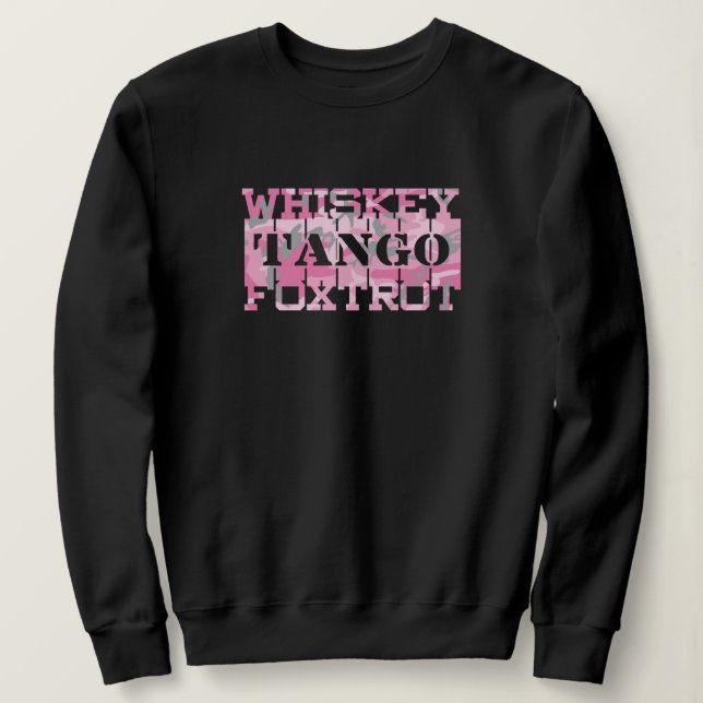 Moletom Armário Whiskey Tango Foxtrot Pink Camo (Frente do Design)