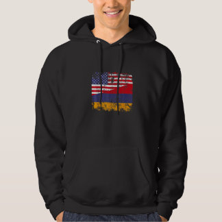 Moletom ARMENIAN ROOTS Half American Flag USA ARMENIA FLAG