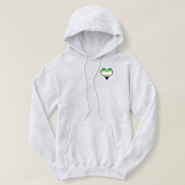 Moletom Aro Pride Heart Hoodie (Frente do Design)