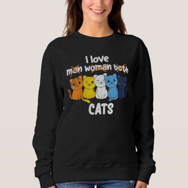 Moletom Aroace Flag Pride LGBTQ Cats cute Aroace Cat (Frente)
