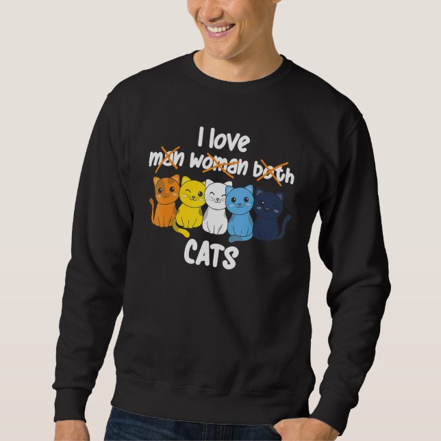 Moletom Aroace Flag Pride LGBTQ Cats cute Aroace Cat (Frente)
