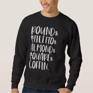 Moletom Arredondar Stiletto Coffin Square Almond Nail Shap