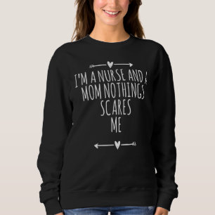 Moletom Arrows Heart Cute, sou enfermeira e mãe Nothing S