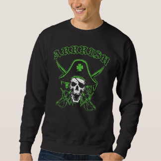 Moletom Arrrish Dia de São Patrício Pirate Skull Shamro Ir