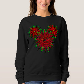 Moletom Art Deco Christmas Poinsettias