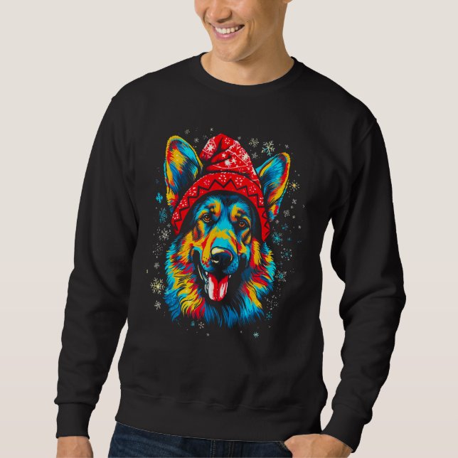 Moletom Art German Shepherd Dog Christmas (Frente)