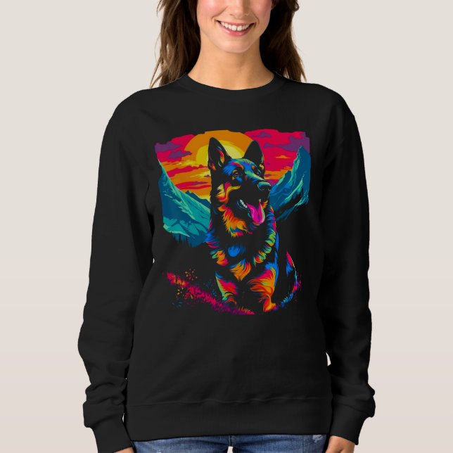 Moletom Art German Shepherd Dog Hiking (Frente)