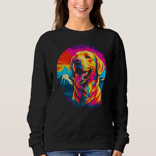 Moletom Art Golden Retriever Dog Mountain (Frente)