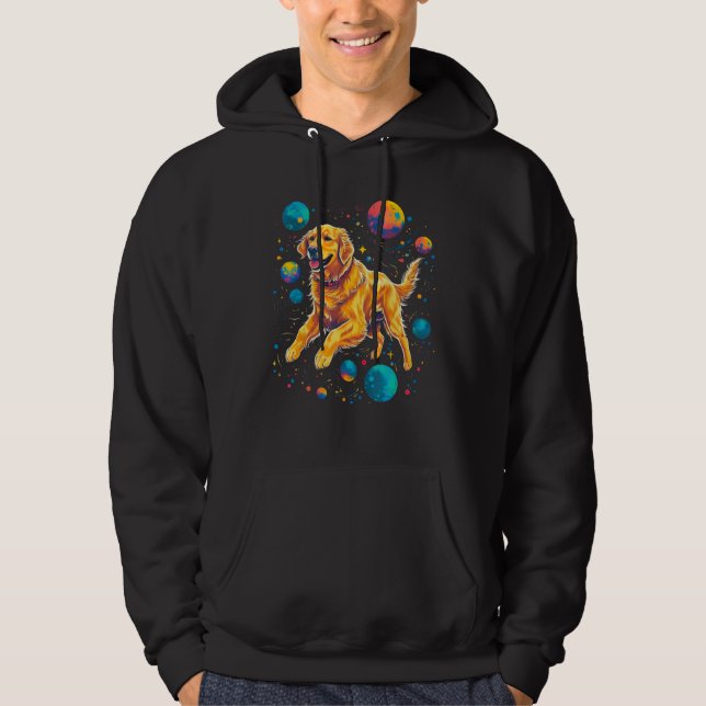 Moletom Art Golden Retriever Dog Universe Planet (Frente)