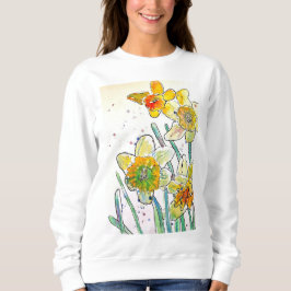 Moletom Arte a aquarela amarela Daffodil Girls T Shirt