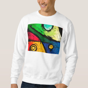 Moletom Arte abstracta brilhante Funky das cores