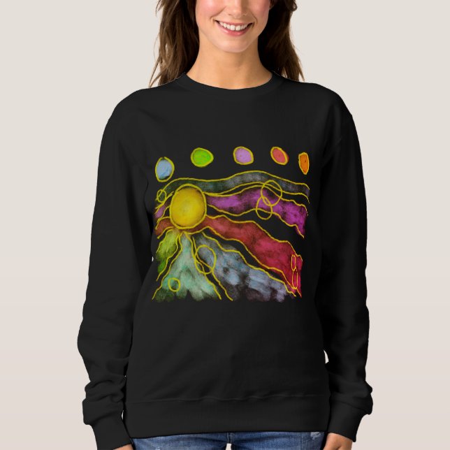 Moletom Arte abstrata funky para vestir (Frente)