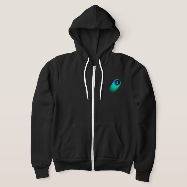 Moletom Arte Bitcoin (Cometa - Estilo 2, Preto) (Postura )
