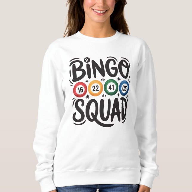 Moletom Arte com palavras da equipe Cute Bingo  (Frente)