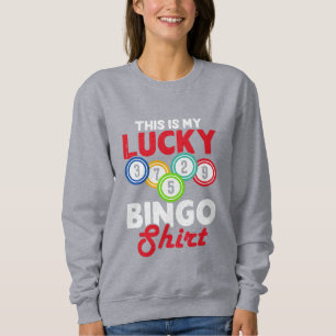 Moletom Arte com palavras de Bingo sortudo fofo