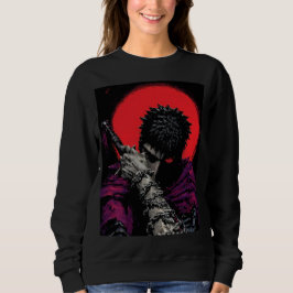 Moletom Arte da Espada da Lua Vermelha do Guerreiro Anime