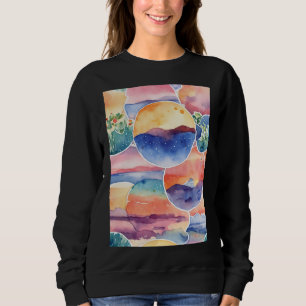 Moletom arte da natureza da cor da água