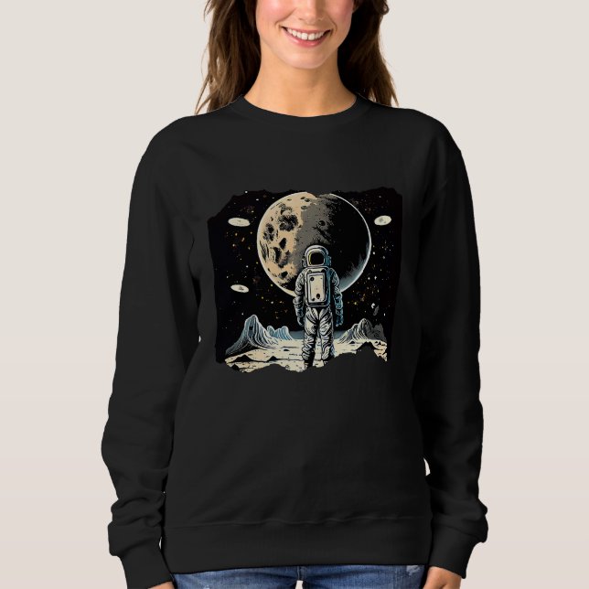 Moletom Arte de Astronauta no Espaço  2 (Frente)