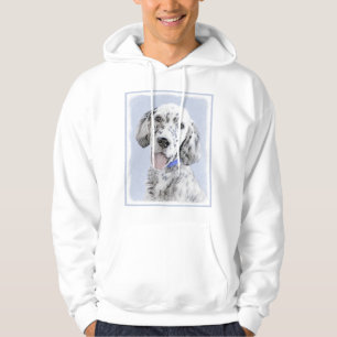 Moletom Arte de Cão de Pintura de Belton, Setter Azul